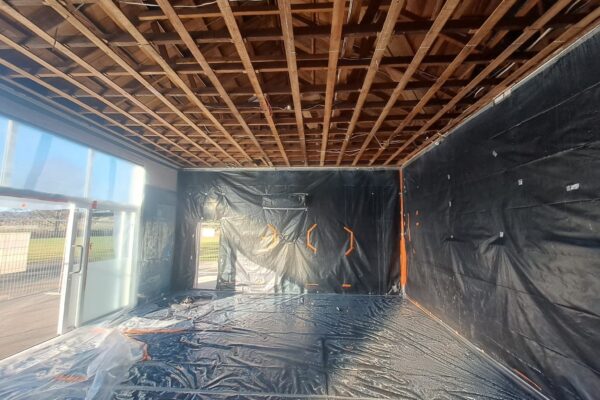 image of Waitahuna schoolroom during asbestos removal, mitigation and disposal by Scope Group in Dunedin, NZ