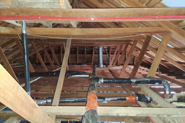 image of ceiling at Waitahuna School during asbestos removal and disposal by Scope Group in Dunedin, NZ